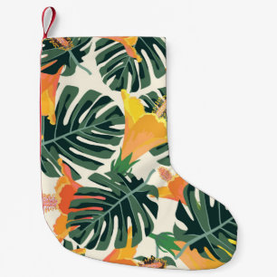 Tropical pattern. Colourful textile texture. exoti Small Christmas Stocking