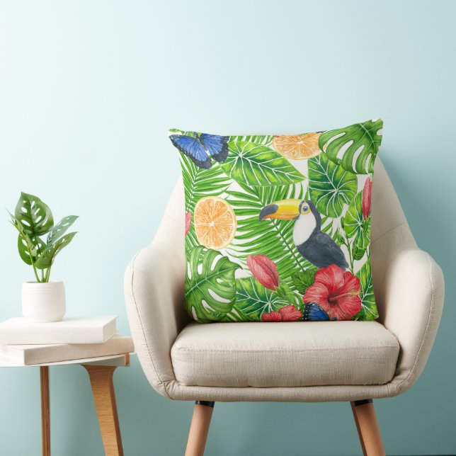 Tropical pattern cushion (Chair)
