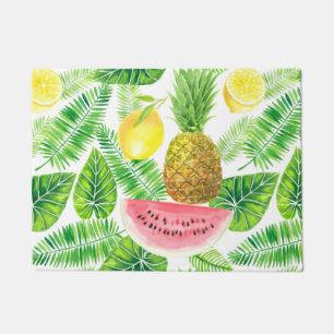 Tropical pattern doormat