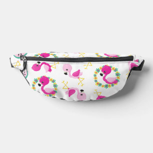 Tropical Pattern, Flamingos, Watermelons, Flowers Bum Bags
