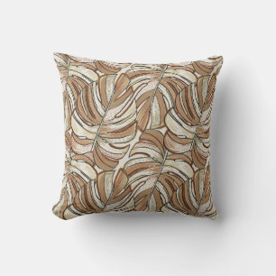 Tropical pattern. Graphic design with amazing mons Cushion