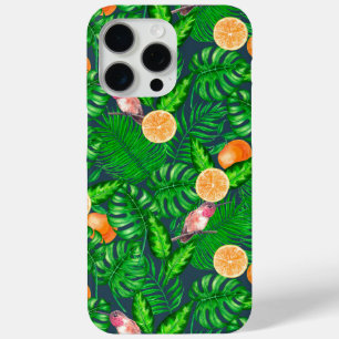 Tropical pattern, hummingbirds iPhone 15 pro max case