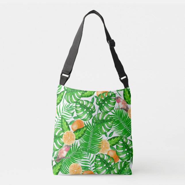 Tropical pattern, hummingbirds II Crossbody Bag (Front)