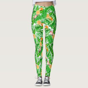 Tropical pattern, hummingbirds II Leggings