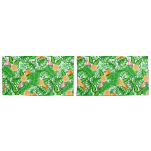 Tropical pattern, hummingbirds II Pillowcase