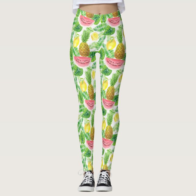 Tropical pattern leggings (Front)