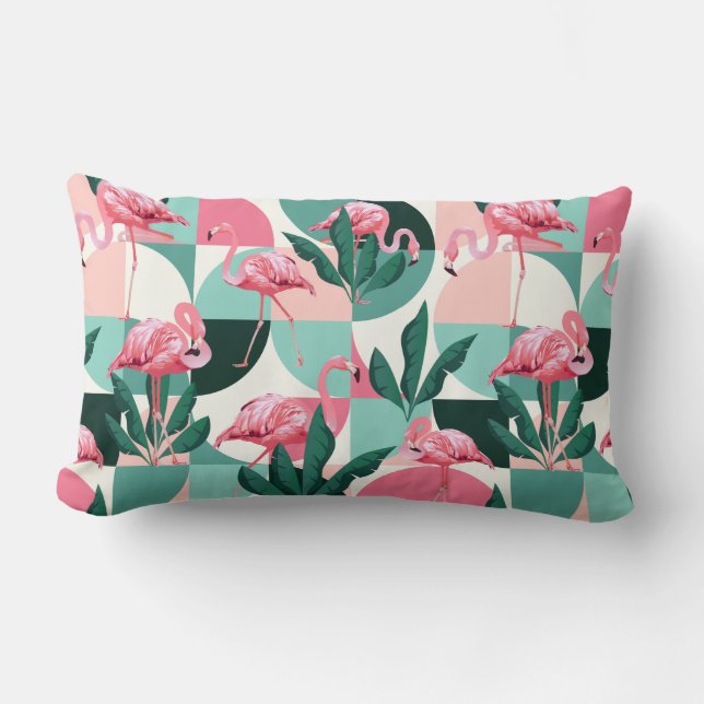 Tropical Pattern Lumbar Pillow (Front)