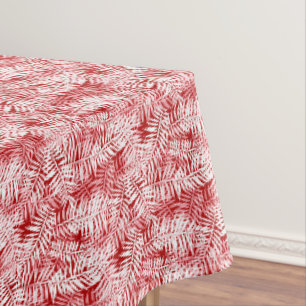 Tropical pattern palm leaves tablecloth