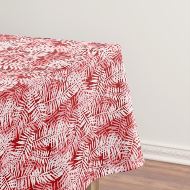 Tropical pattern palm leaves tablecloth (In Situ)