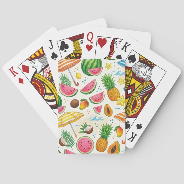 Tropical pattern  playing cards (Back)