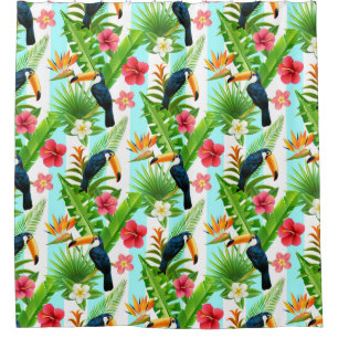 Tropical Pattern Shower Curtain
