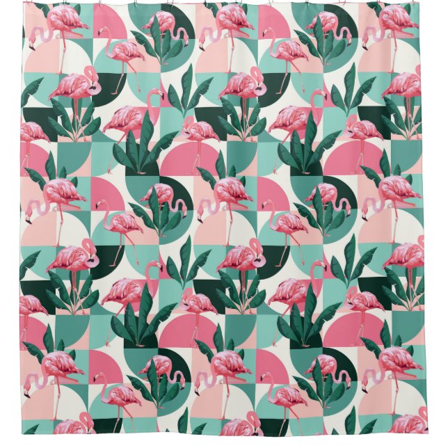 Tropical Pattern Shower Curtain (Front)