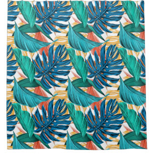 Tropical Pattern Shower Curtain