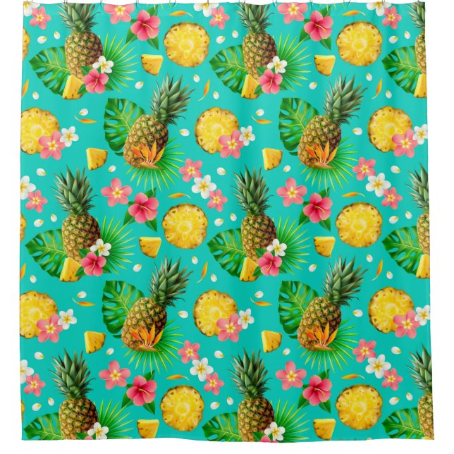 Tropical Pattern Shower Curtain (Front)