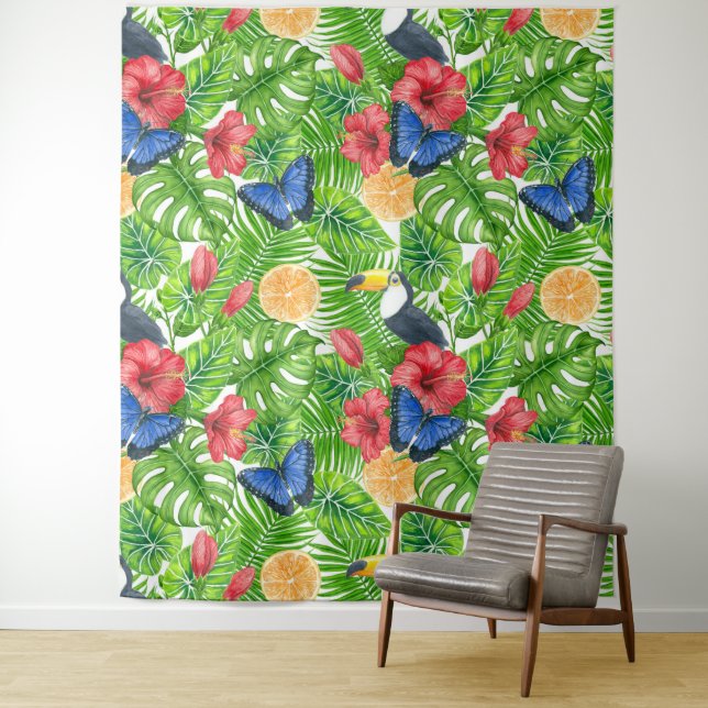 Tropical pattern tapestry (In Situ)