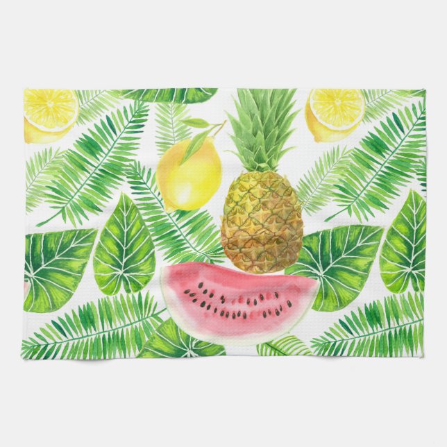 Tropical pattern tea towel (Horizontal)