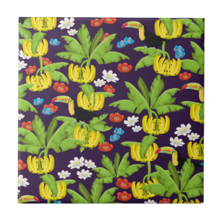 Tropical pattern tile