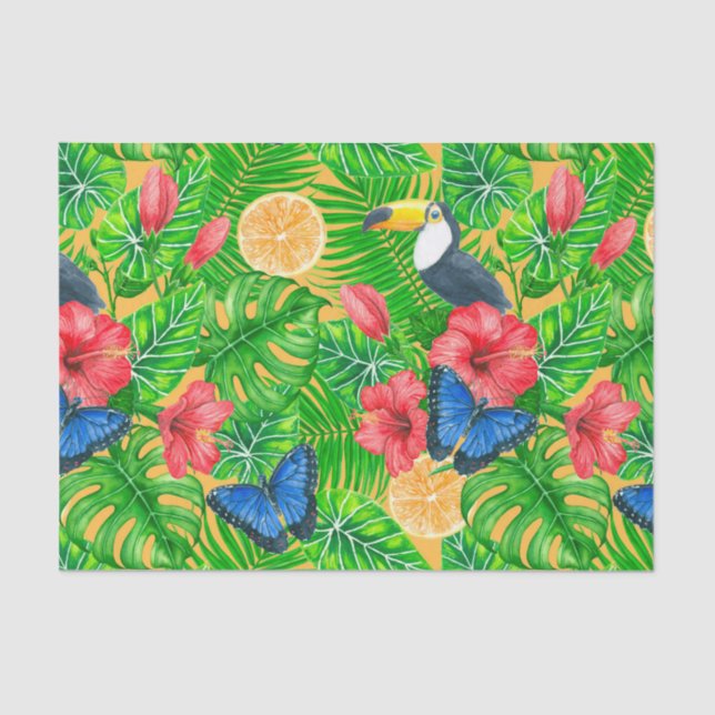 Tropical pattern tissue paper (Front)