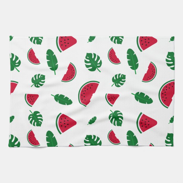 tropical pattern, watermelon pattern, tropical sea tea towel (Horizontal)