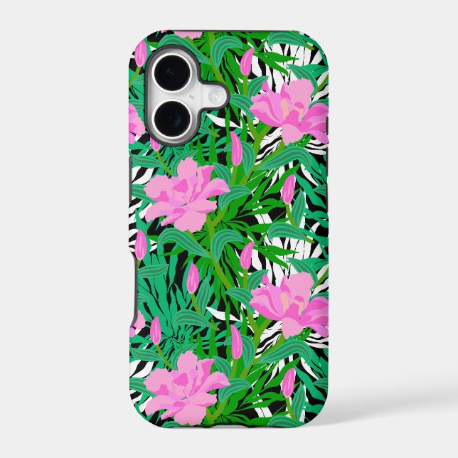 Tropical Pattern With Jungle Flowers (Back)