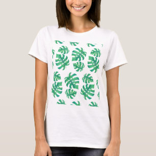 Tropical pattern with monstera leaves T-Shirt