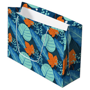 Tropical Patterns Plant Art Plant Life Art Leaves Large Gift Bag