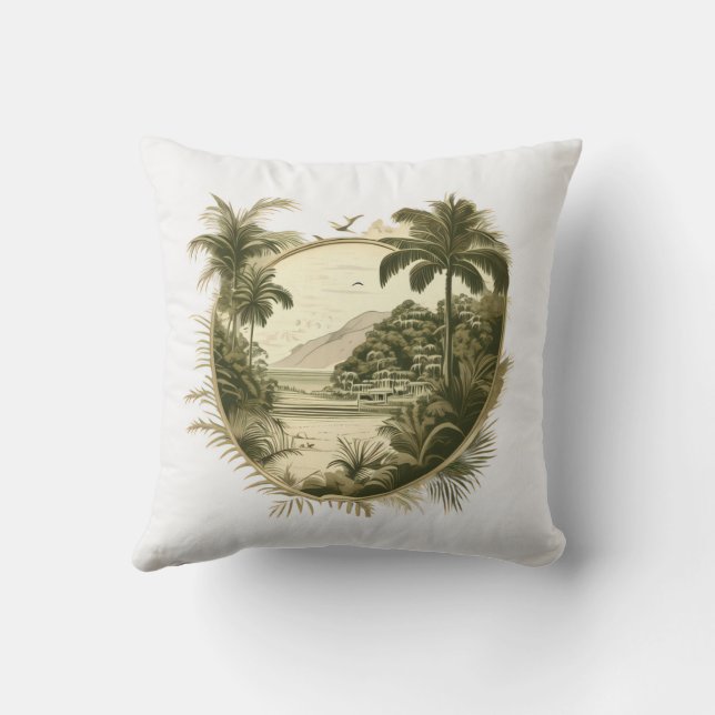 Tropical Peace Pillow (Back)