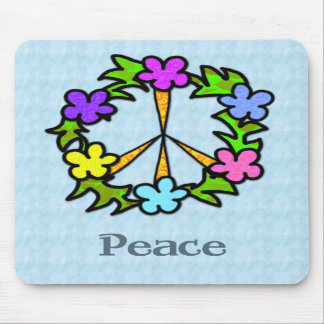 Tropical Peace Sign Mouse Pad
