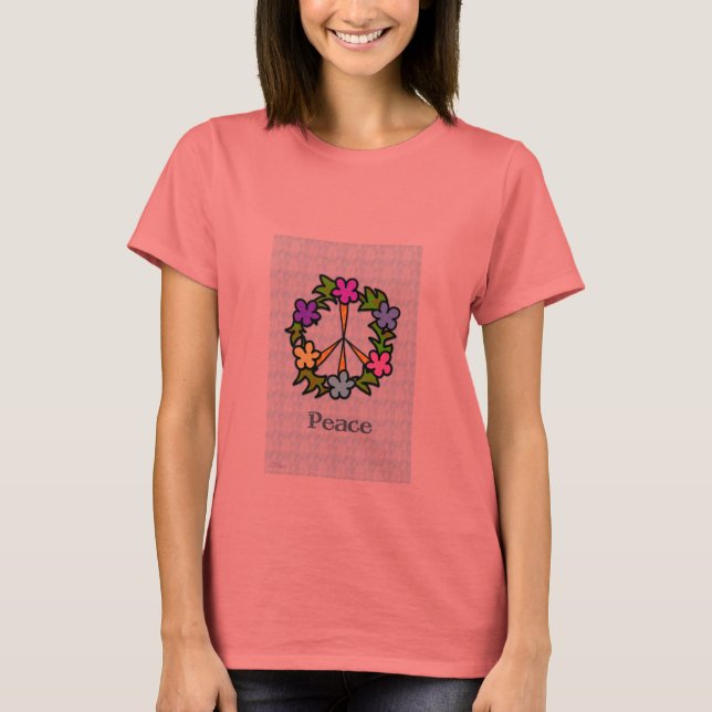 Tropical Peace Sign Tee Shirt (Front)