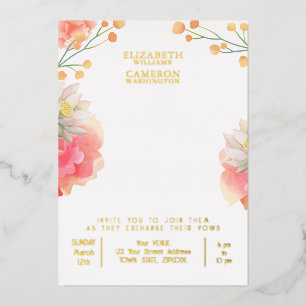 Tropical Peach Wedding