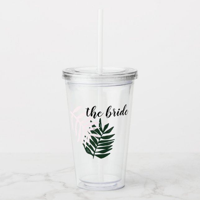 Tropical Personalised Acrylic Tumbler (Front)