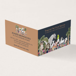 Tropical Pet Care Service Business Card