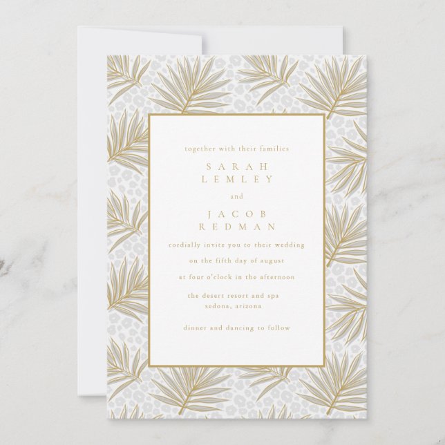 Tropical Photo Beach Wedding  Invitation (Front)