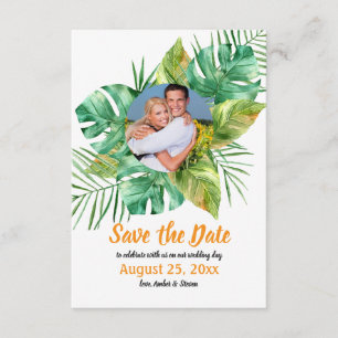 Tropical Photo Save the Date Announcement