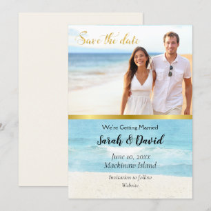 Tropical Photo Save the Date Invitation