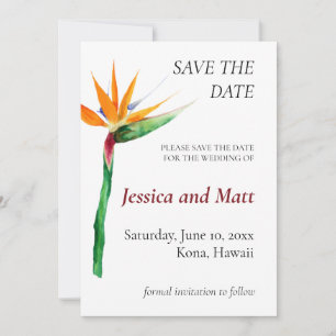 Tropical Photo Save the Date Invitation