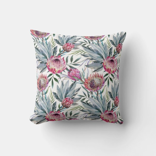 Tropical pillow (White) (Front)