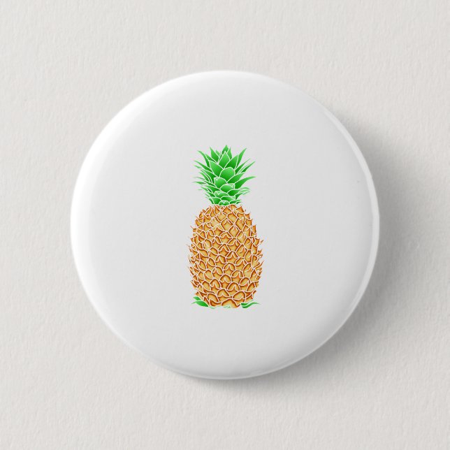 Tropical Pineapple 6 Cm Round Badge (Front)