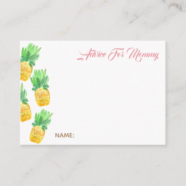 Tropical pineapple advice for mummy card baby (Front)