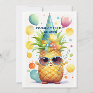Tropical Pineapple Anniversary Birthday Card