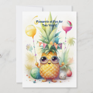 Tropical Pineapple Anniversary Birthday Card