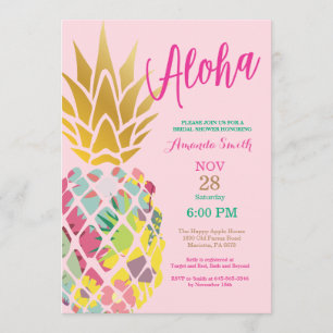 Tropical Pineapple Bridal Shower Invitation