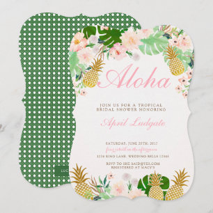 Tropical Pineapple Bridal Shower Invitation