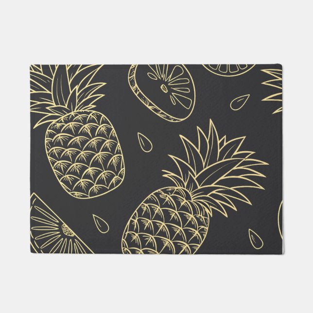 Tropical Pineapple Citrus Pattern Doormat (Front)