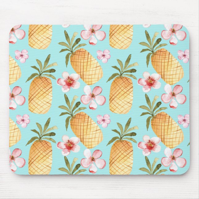 Tropical pineapple design mouse mat (Front)