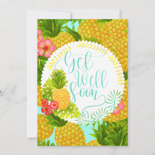 Tropical Pineapple Get Well Invitation
