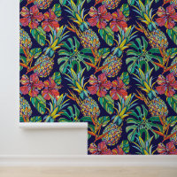 Tropical Pineapple Hibiscus Pattern