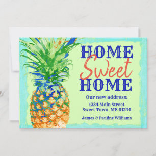 Tropical Pineapple Home Sweet Home Moving Announcement