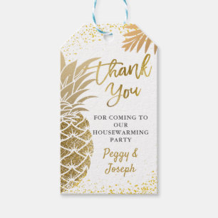 Tropical Pineapple Housewarming Party Thank You Gi Gift Tags