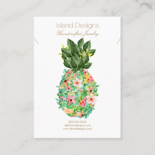 Tropical Pineapple Jewellery Display Card
